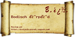 Bodisch Árpád névjegykártya